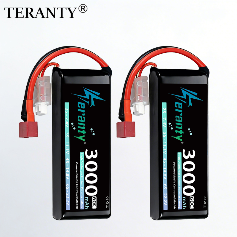 Rc Hobby Truck - แบตเตอรี่ลิเธียมโพลิเมอร์ TERANTY 2S 3000mAh 7.4V 60C