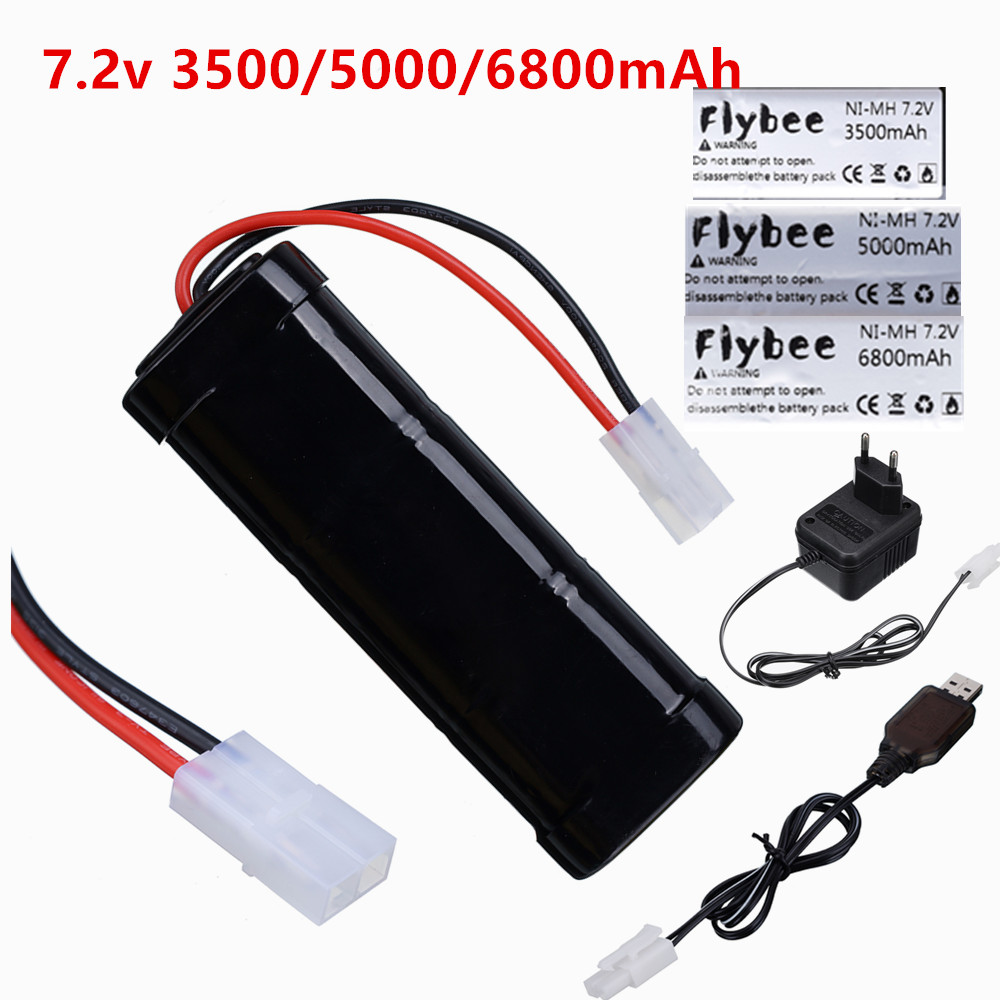 Rc Hobby Truck - แบตเตอรี่ใหม่ 7.2V 5000/6800mAh แบตเตอรี่ NiMH สำหรับรถบังคับวิทยุ