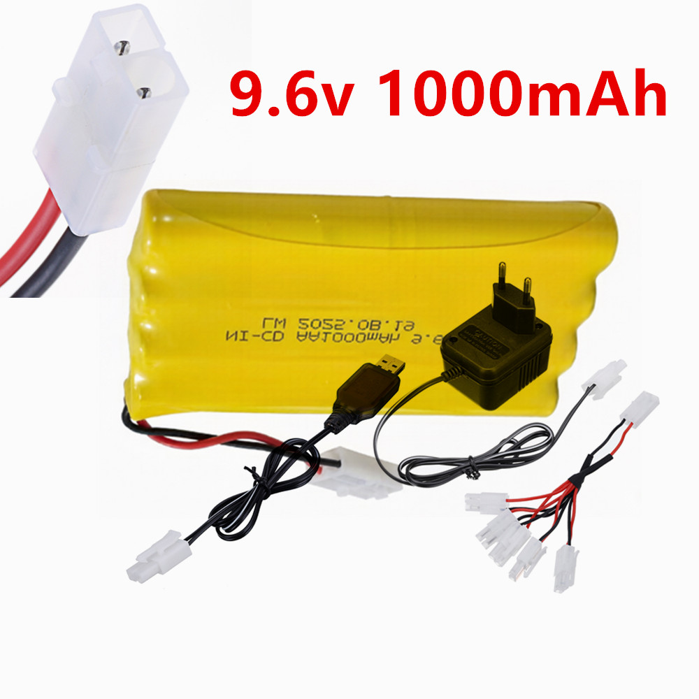 Rc Hobby Truck - แบตเตอรี่แบบชาร์จได้ Ni-CD AA 9.6v 1000mAh พร้อมปลั๊ก