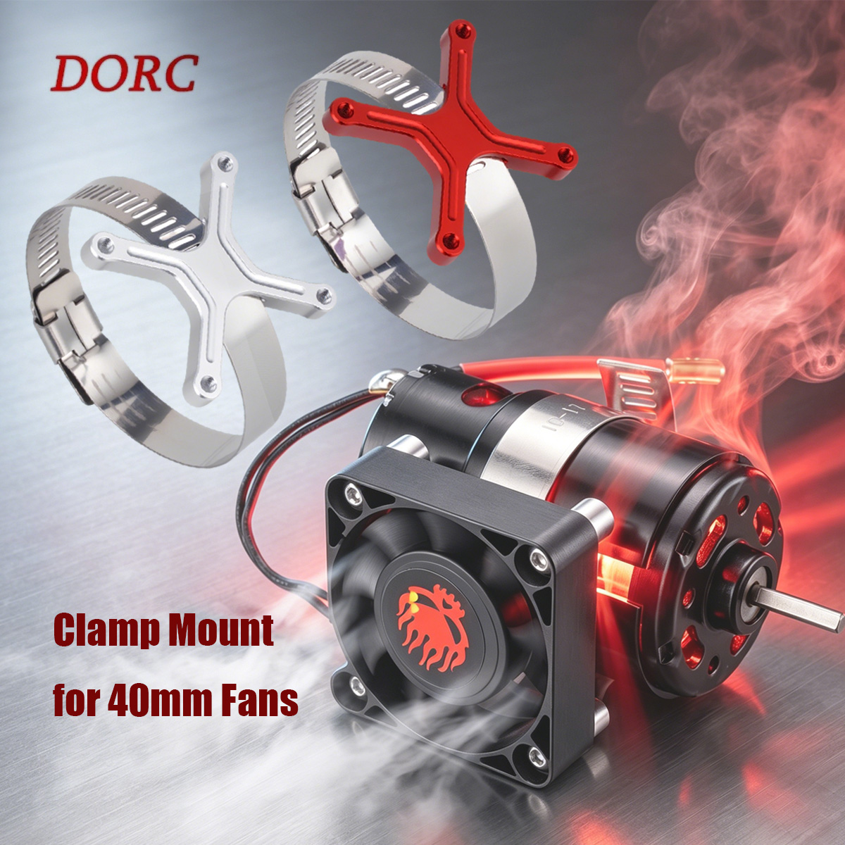 Rc Hobby Racing - ที่ยึดพัดลมแบบปรับได้อเนกประสงค์ 30-49 มม. สำหรับ 1/8 1/10