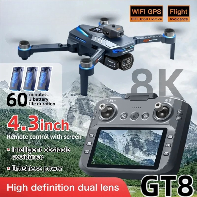 Rc Hobby China - โดรนรุ่น Original GT8 8K ระดับมืออาชีพ กล้องคู่