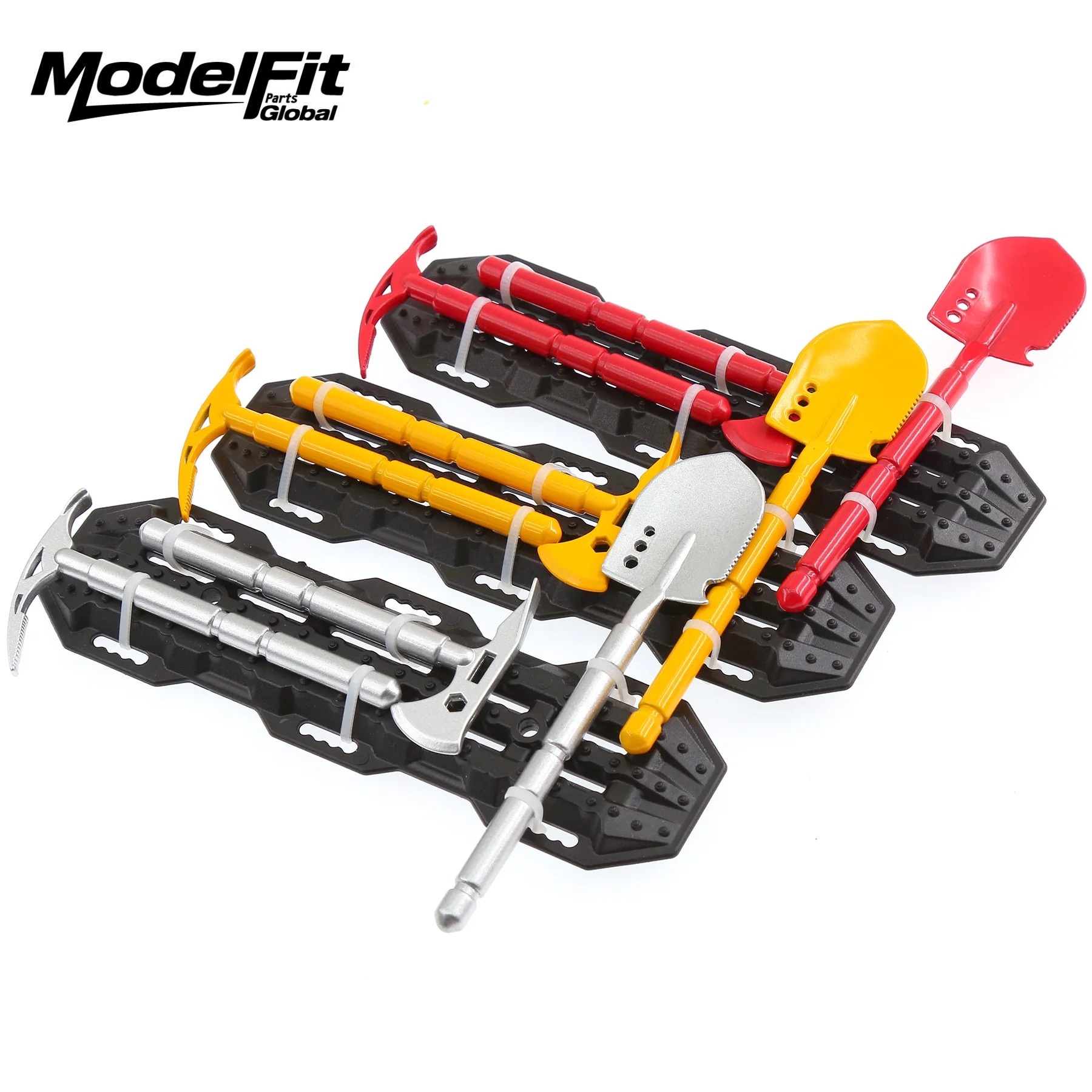 Rc Hobby Racing - ชุดอุปกรณ์ตกแต่งแบบจำลอง จอบ ขวาน จอบตีดิน พร้อมแผ่นกันลื่น สำหรับรถบังคับวิทยุขนาด