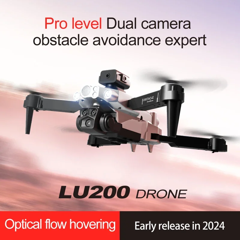 Rc Hobby China - โดรน LU200 8K GPS กล้องสามตัว พร้อมระบบหลบหลีกสิ่งกีดขวางรอบทิศทาง,