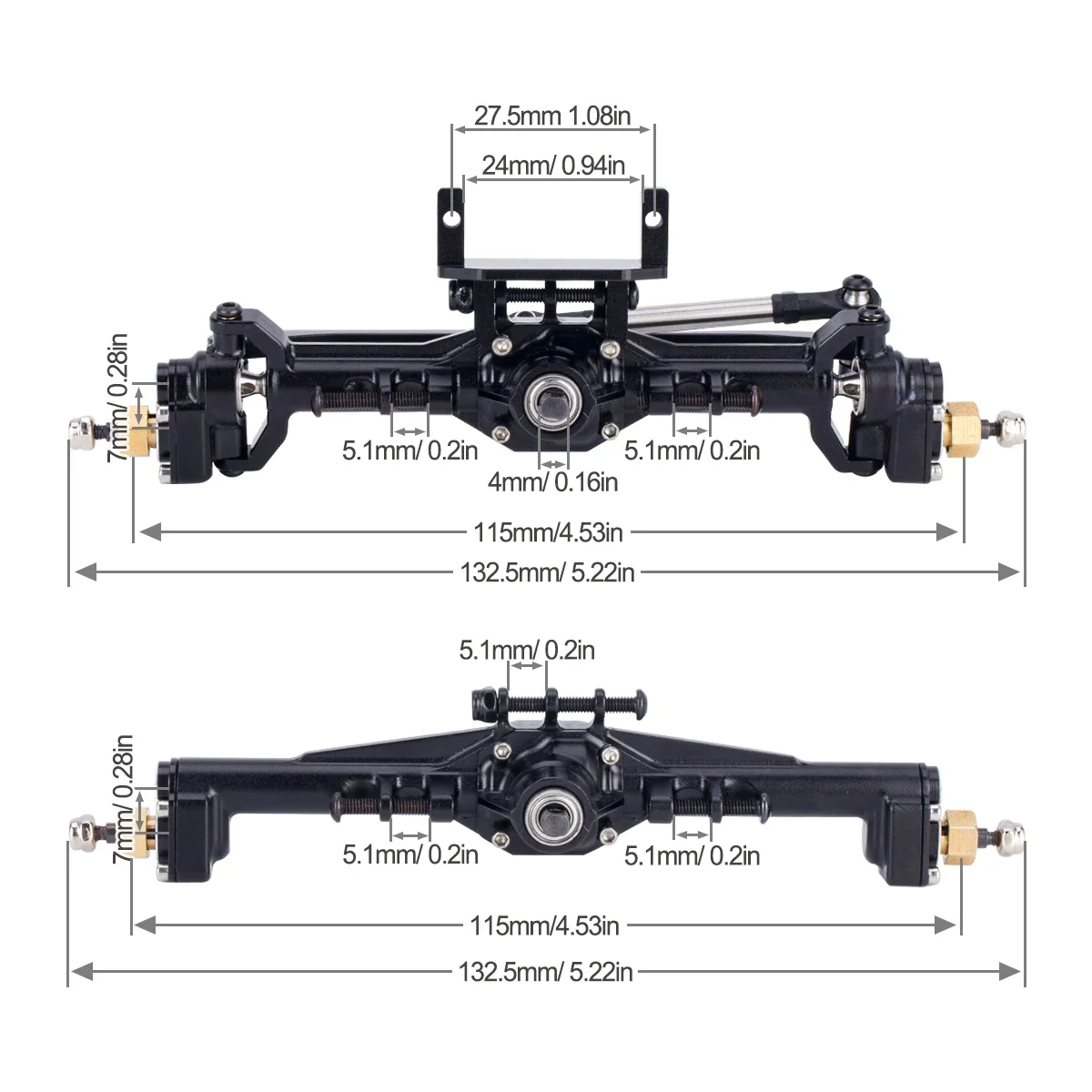 อลูมิเนียม CNC Portal Axles +  - Rc Hobby Racing บทวิจารณ์และราคา