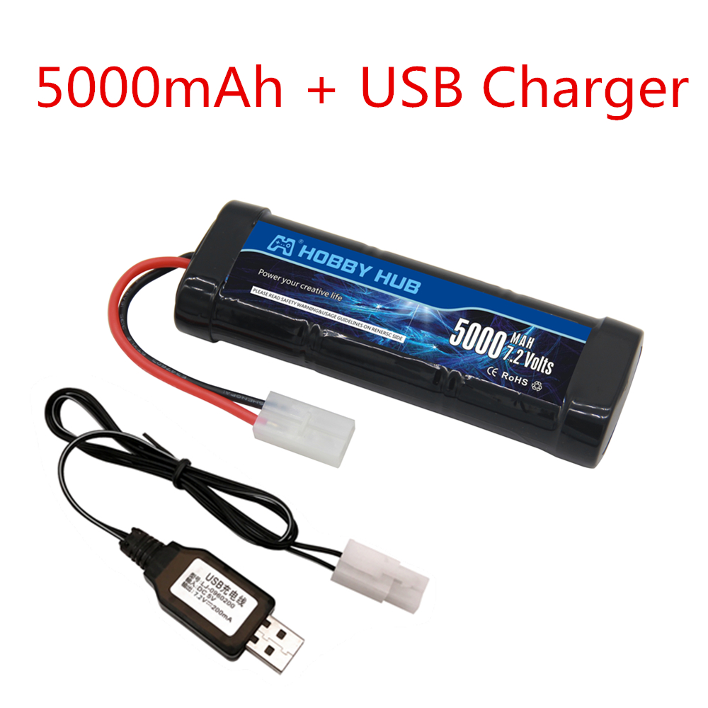 7.2V 5000mAh Ni-MH แบตเตอรี่ T - Rc Hobby Vehicles บทวิจารณ์และราคา