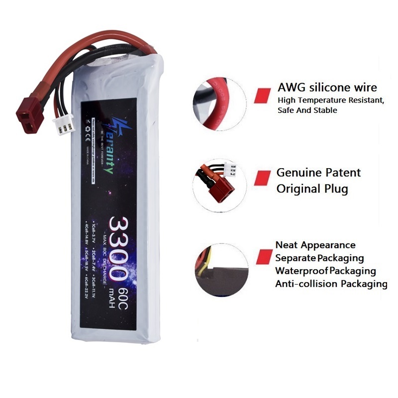 2S 7.4V LiPo แบตเตอรี่ 3300mAh - Rc Hobby Model บทวิจารณ์และราคา