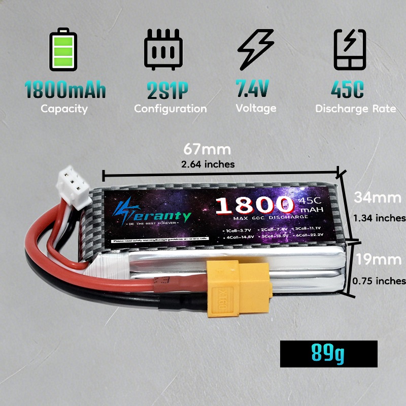 TERANTY 2S 3S 4S 1800mAh แบตเต - Rc Hobby Truck บทวิจารณ์และราคา