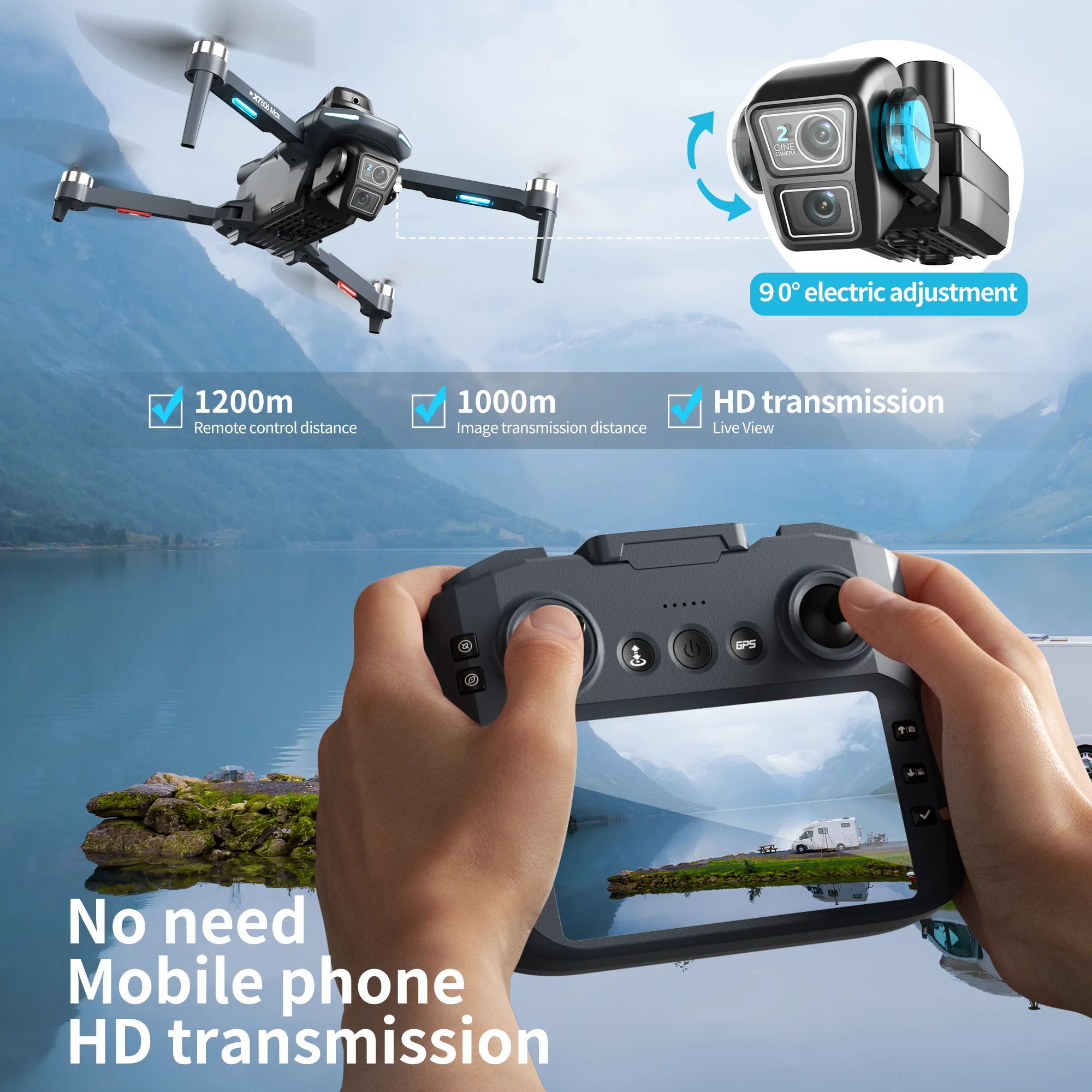 โดรน XT606 MAX GPS รุ่นดั้งเดิ - Rc Hobby China บทวิจารณ์และราคา
